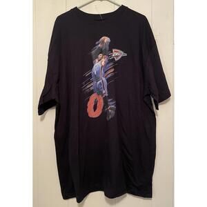 Okc Oklahoma City Thunder Graphic T Shirt Mens Xxl 2Xl Black New W O Tags